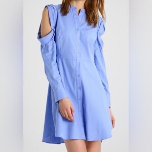BCBG Blue Cold Shoulder Dress
